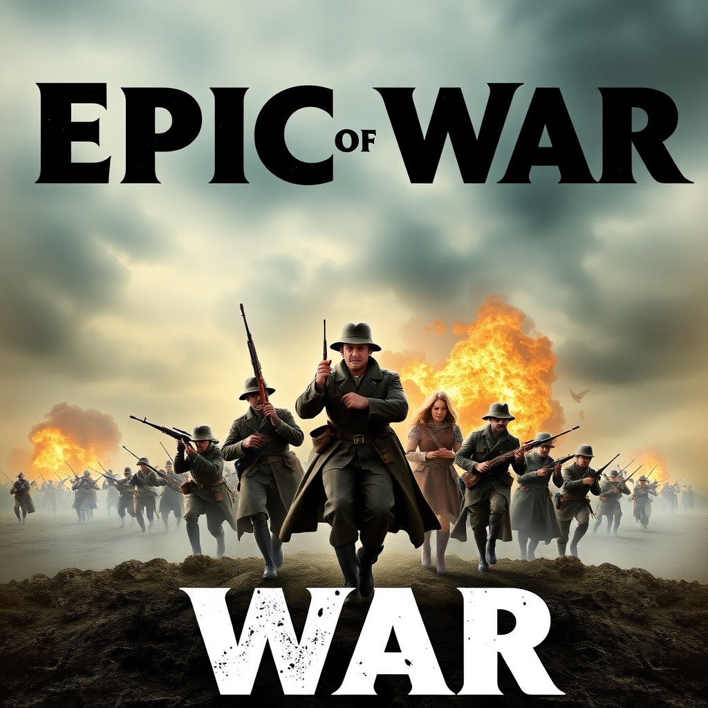 Historical epic war movie poster